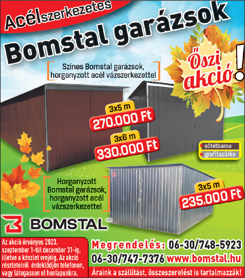 Bomstal garázs