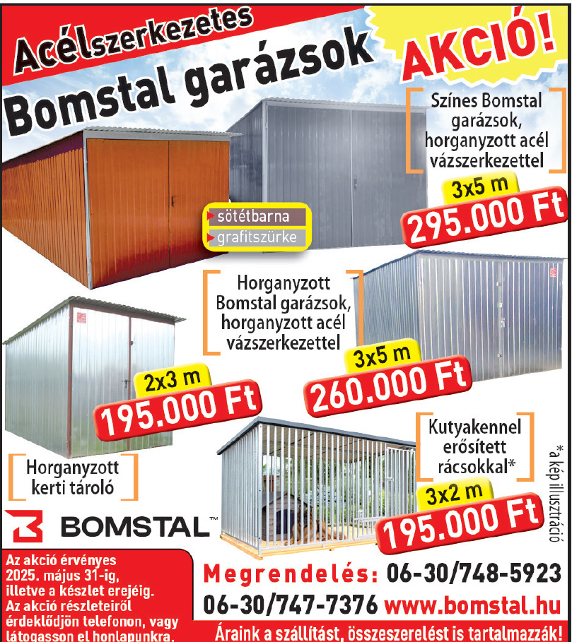 Bomstal garázs