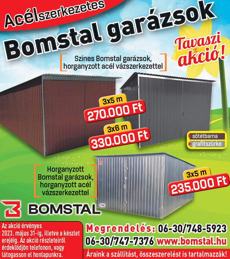 Bomstal garázs