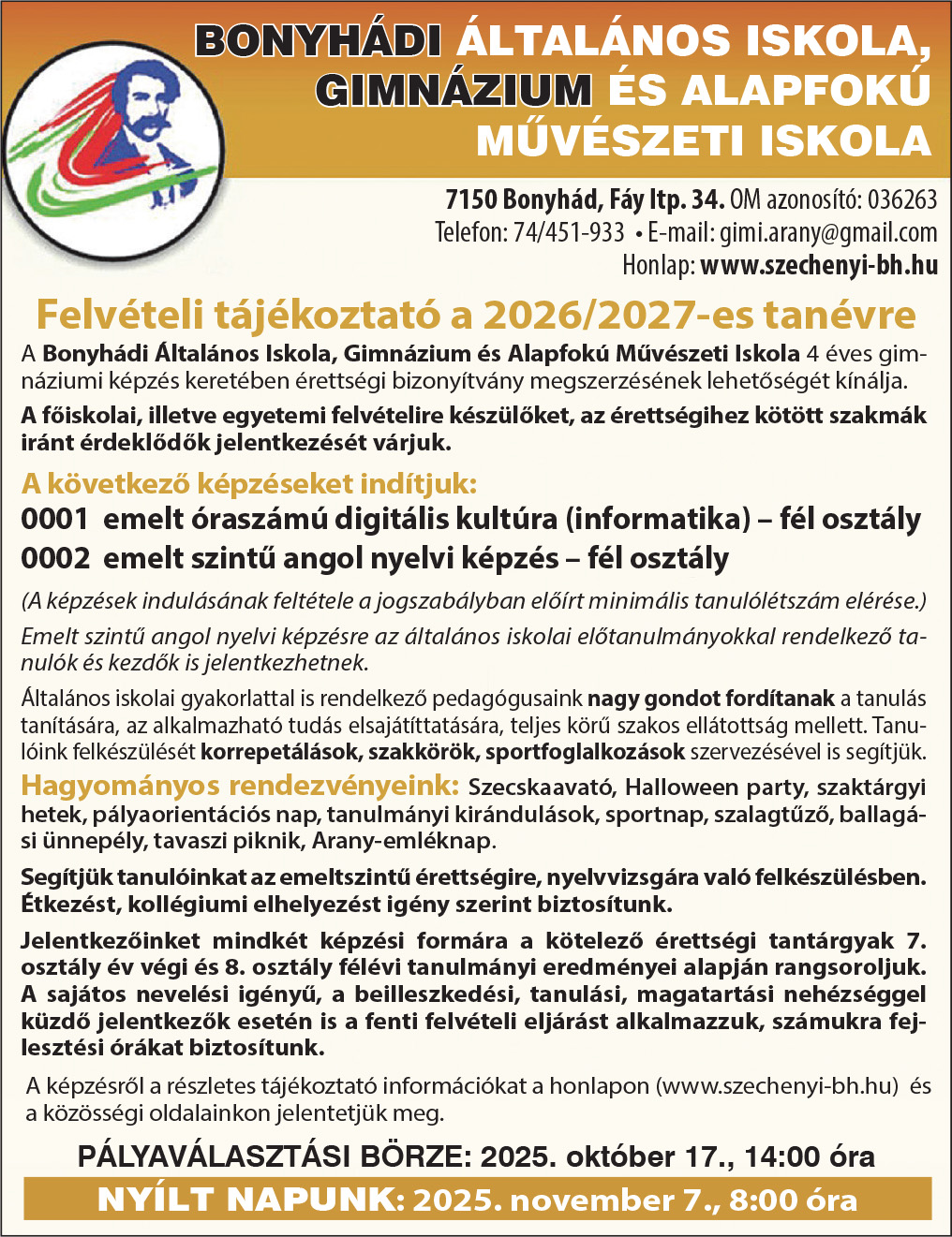 Bonyhádi Arany Gimnázium