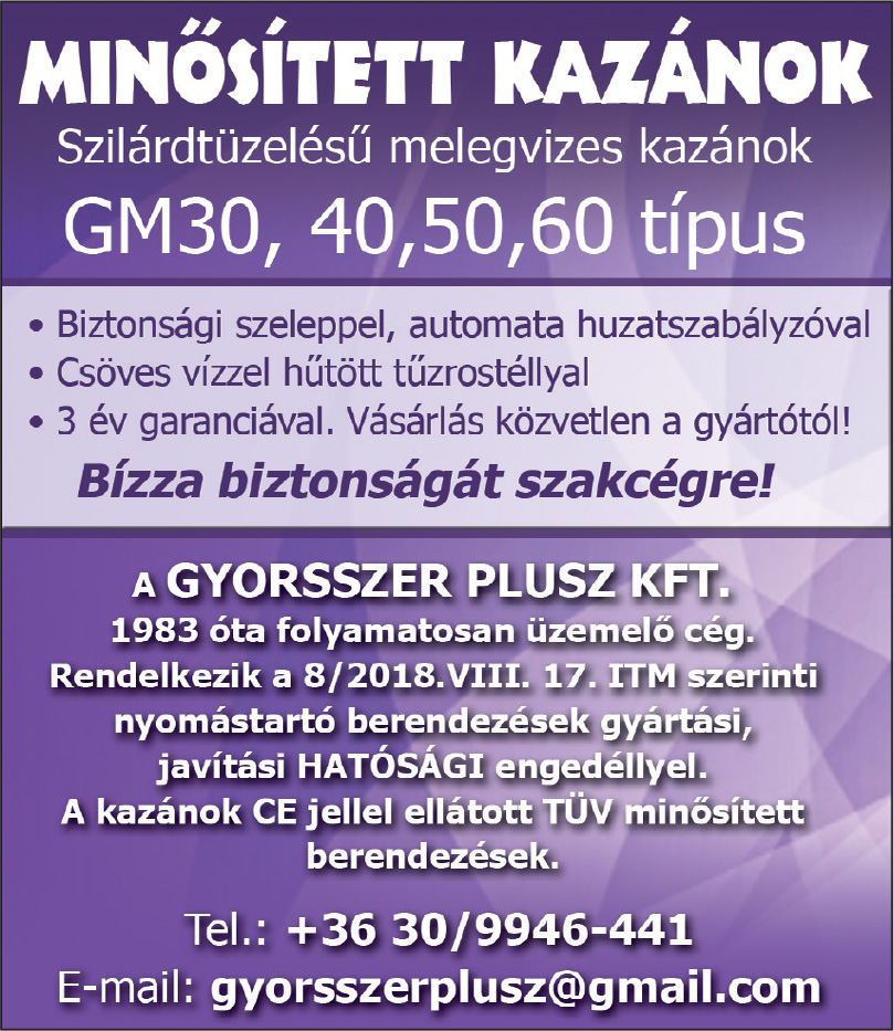 Minősített kazán
