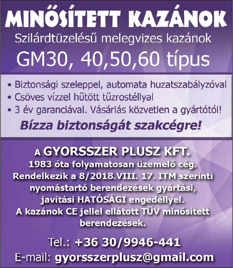 Minősített kazán