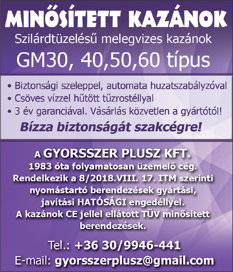 Minősített kazán