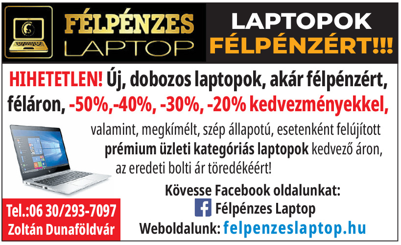 Félpénzes laptop