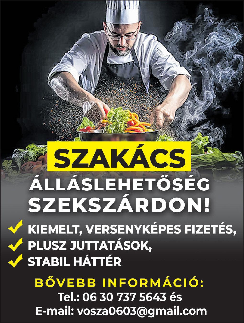 Szakács állás